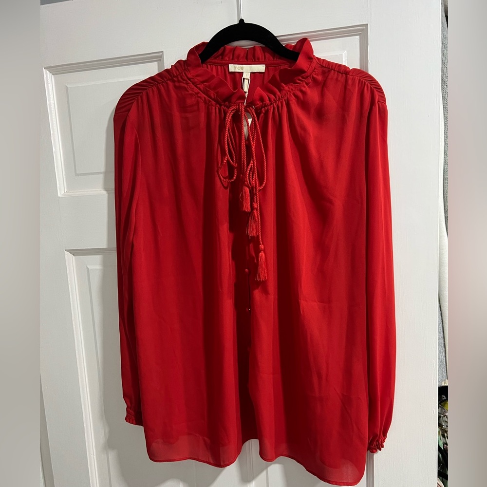 Maje red blouse